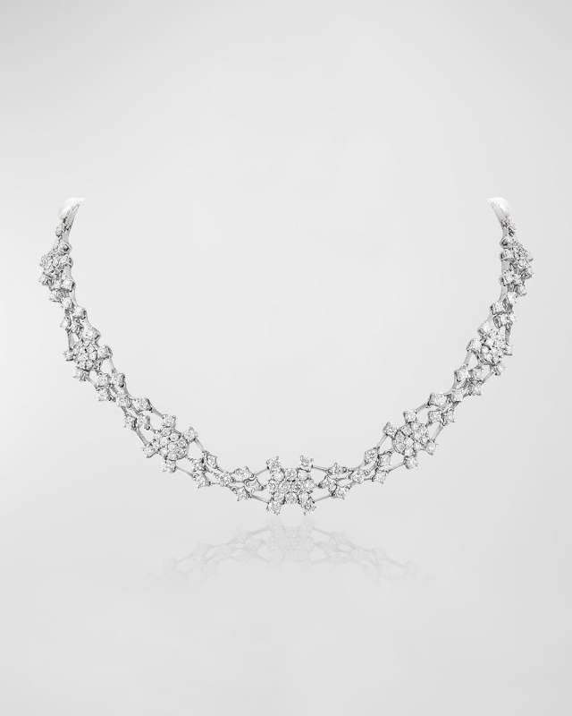 18K White Gold Diamond Collar Necklace
