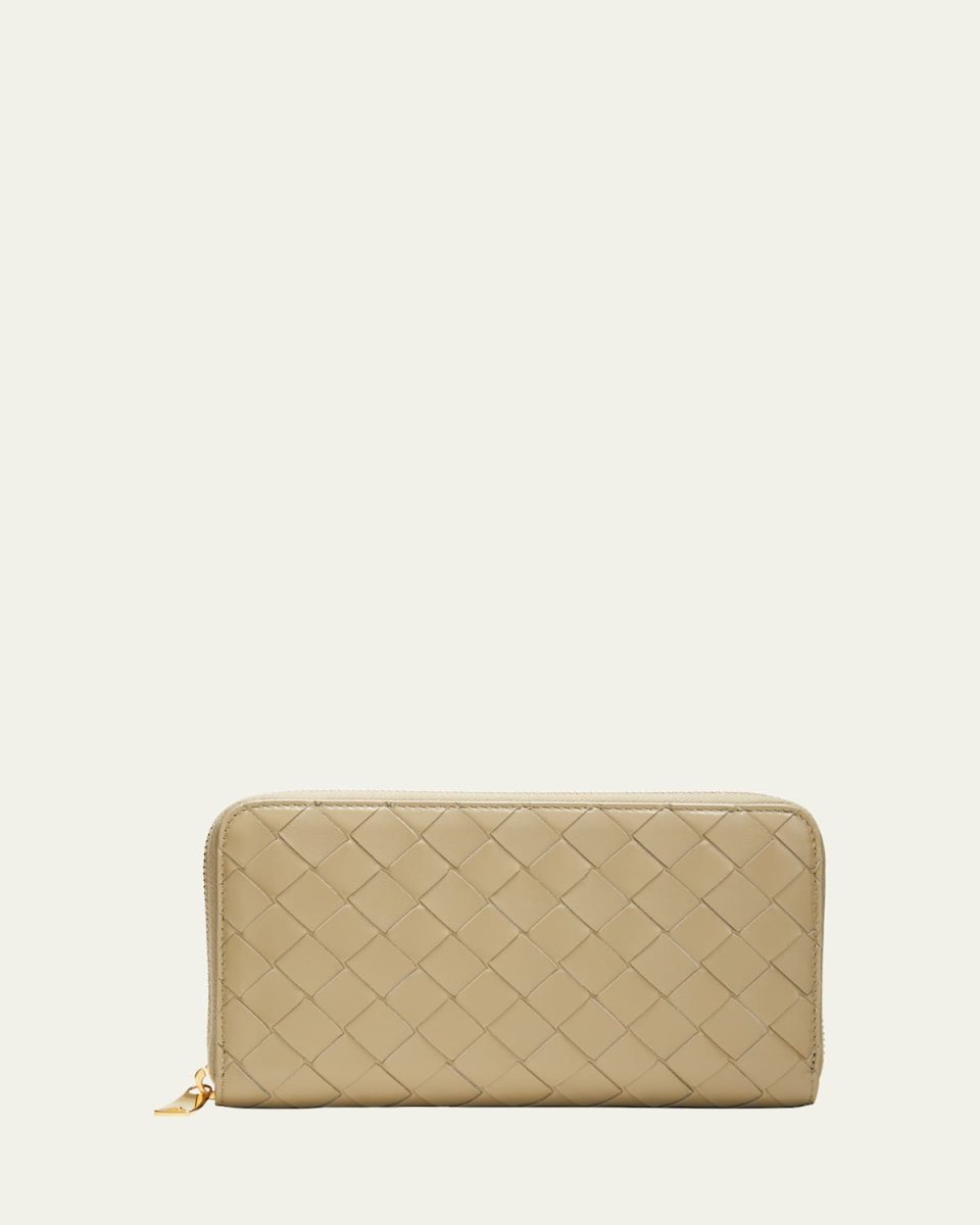 Intrecciato Zip-Around Wallet