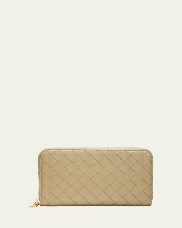 Intrecciato Zip-Around Wallet