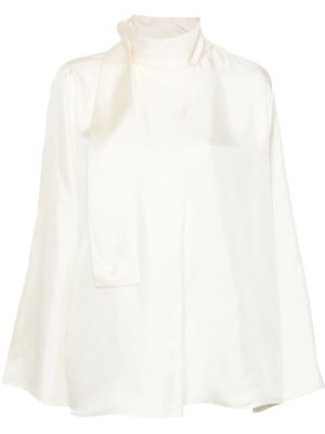 ROHE sash satin-silk blouse