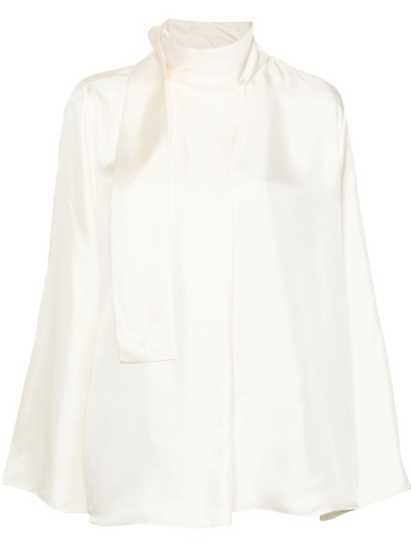 ROHE sash satin-silk blouse