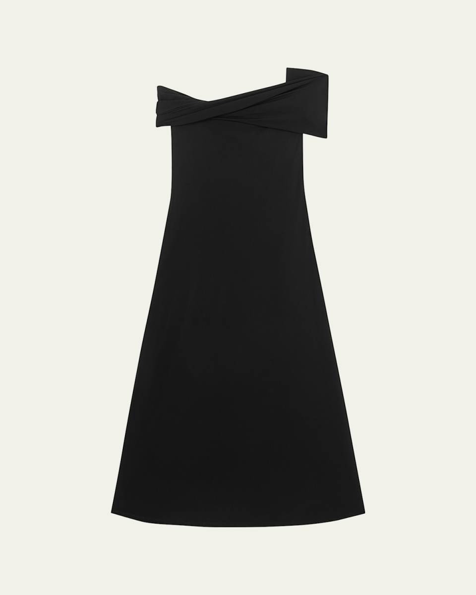 Asymmetric Off-The-Shoulder Dress