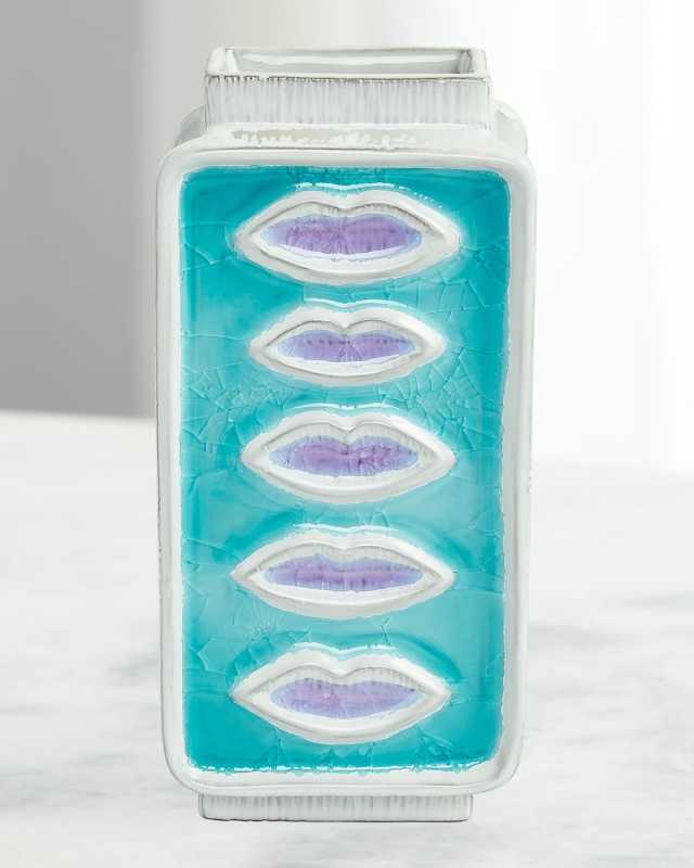 Glass Menagerie Lips Vase