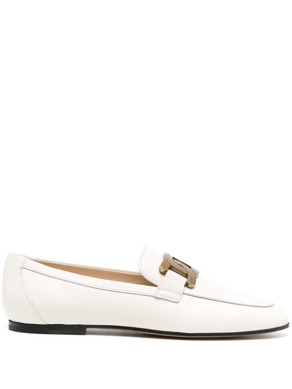 Kate gold-chain leather loafers
