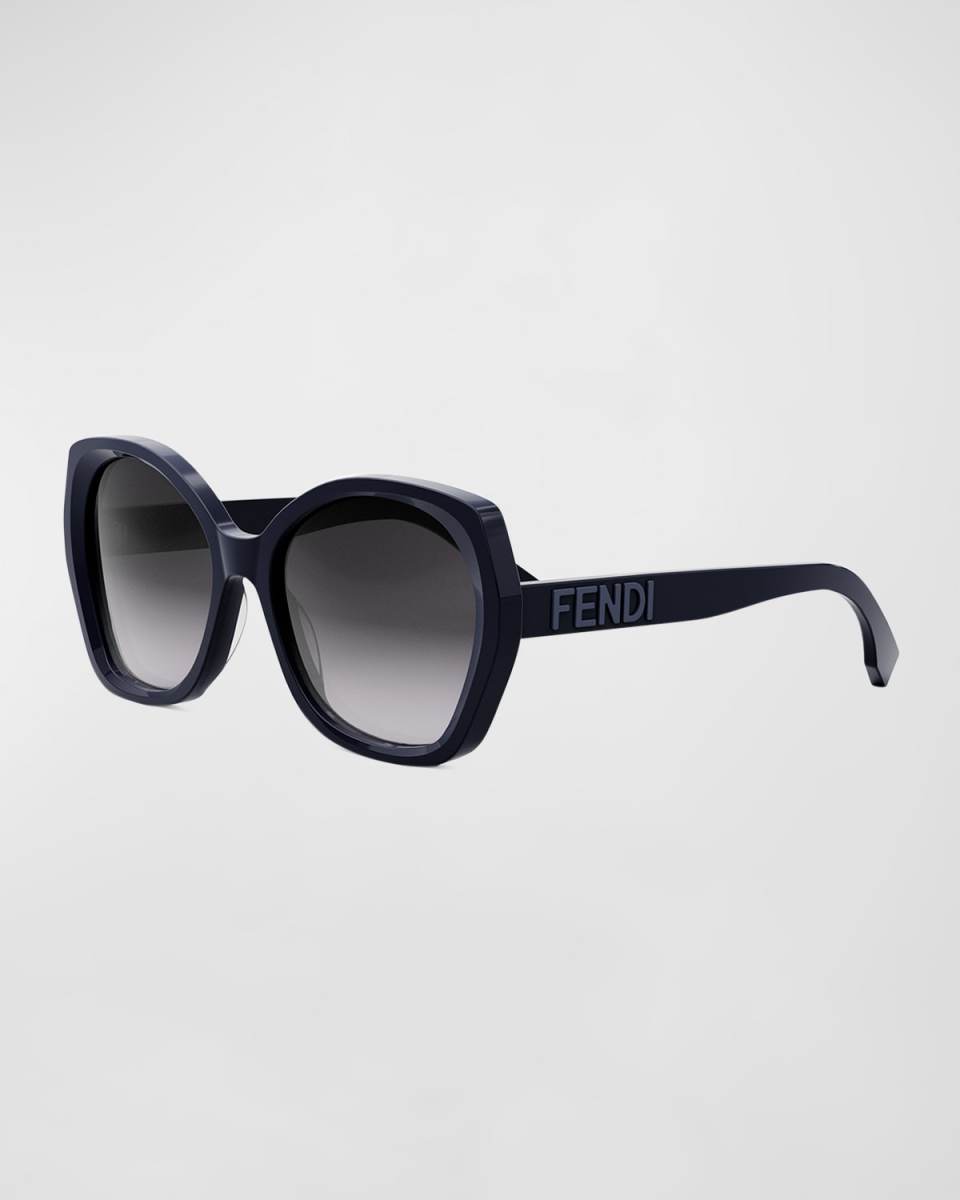 Lettering Acetate Butterfly Sunglasses