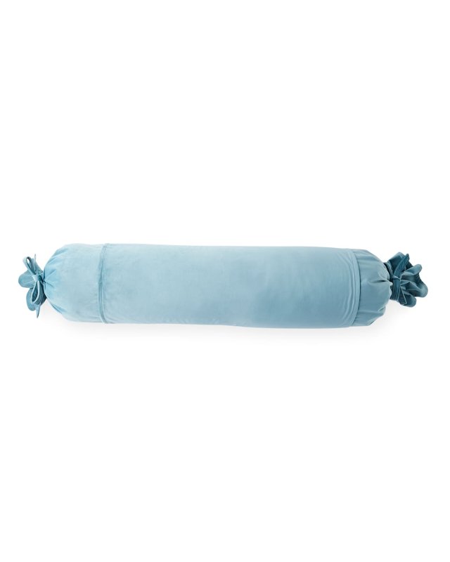 Spa Bird Large Velvet Bolster Pillow