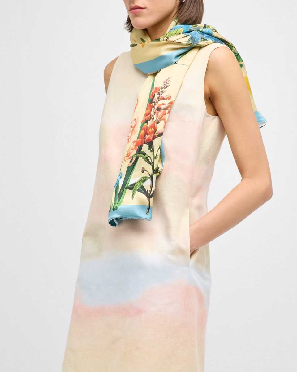 Violet Double-Sided Silk Scarf