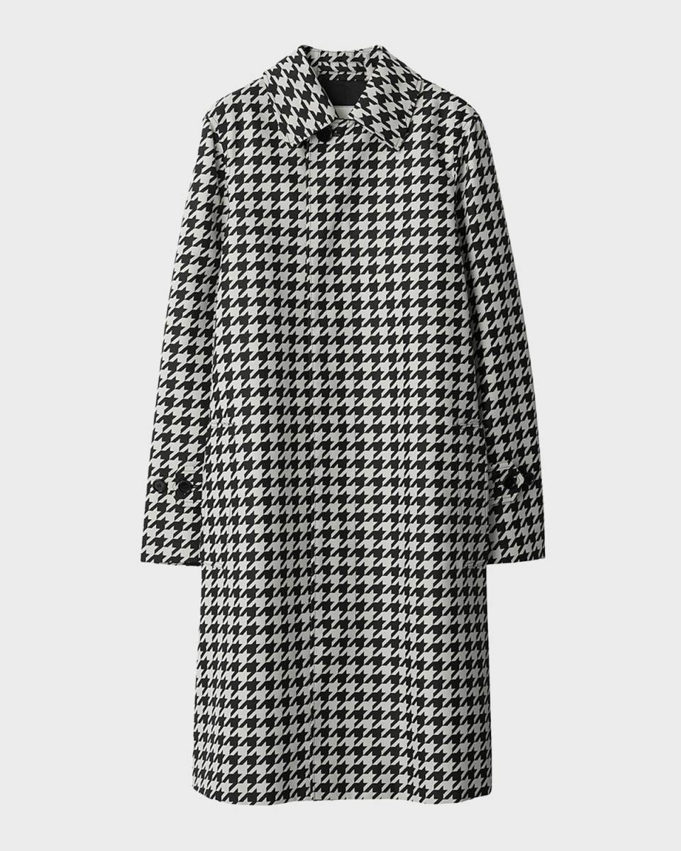 Houndstooth Trench Coat