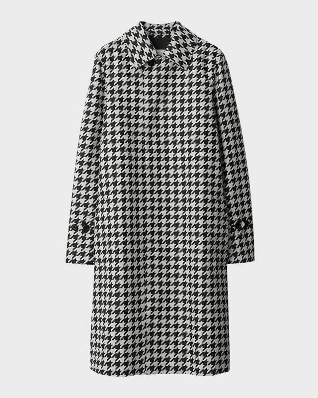 Houndstooth Trench Coat