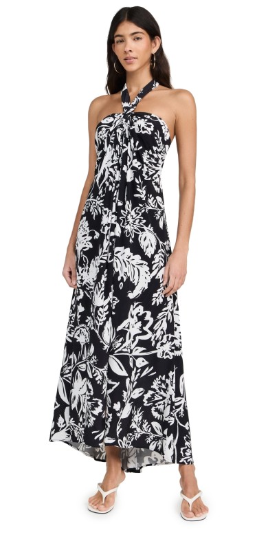 Figue Elenor Dress Porcelain Floral Black