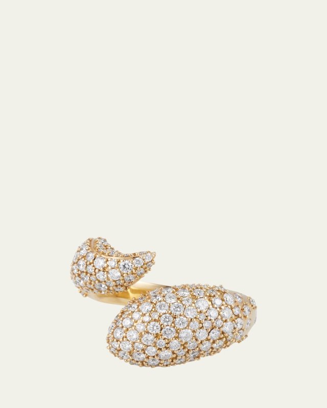 Perseverance Fish Pave Diamond 18K Gold Ring