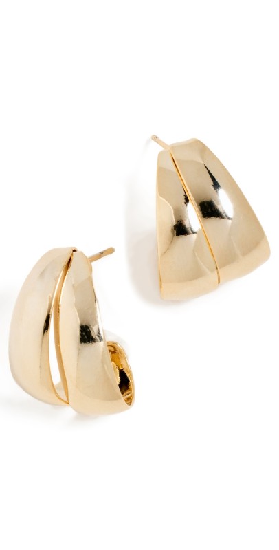SHASHI Gina Double Hoops Gold