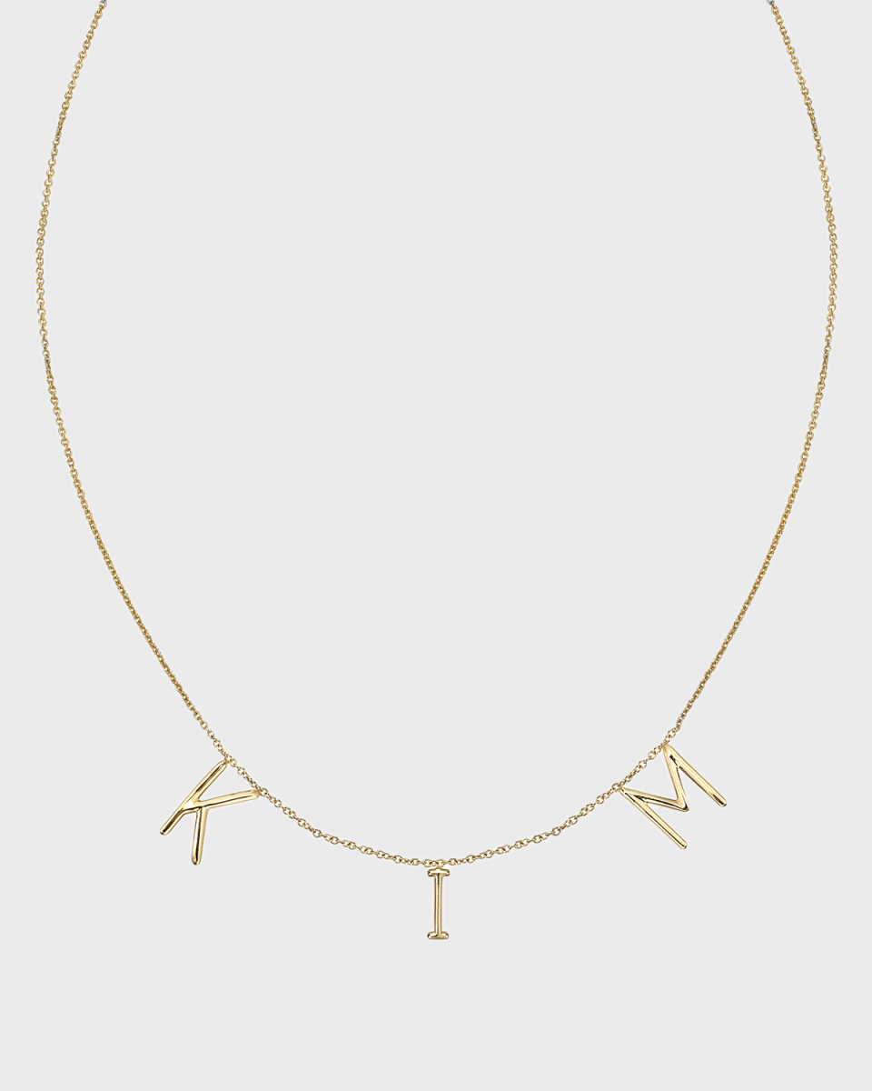 Amelia 14K Gold Personalized 3-Letter Necklace (Made to Order)