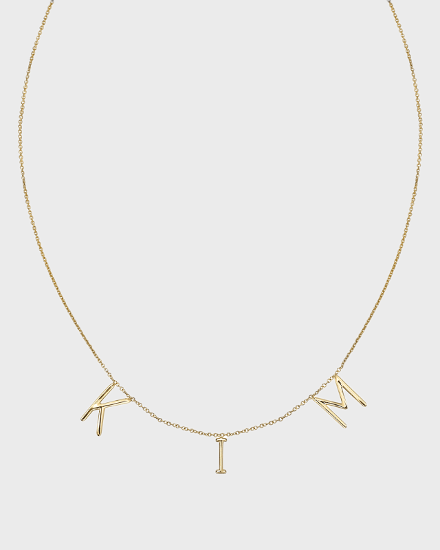 Amelia 14K Gold Personalized 3-Letter Necklace (Made to Order)