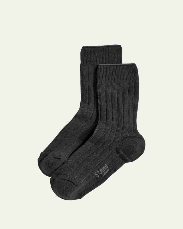 Ribbed Lux Cashmere Socks