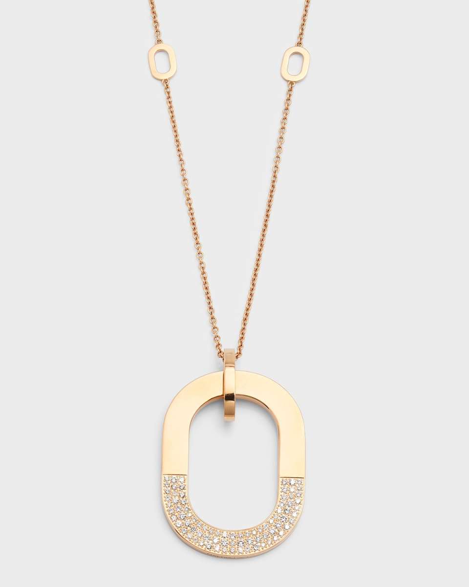 18K Rose Gold Aruba Pendant with Diamonds