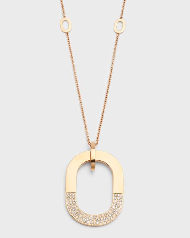 18K Rose Gold Aruba Pendant with Diamonds