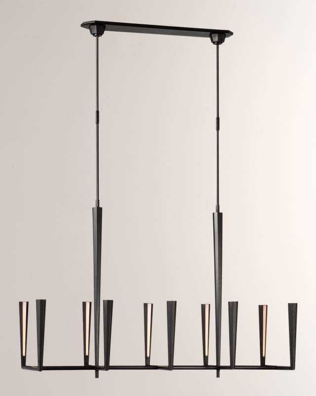 Galahad Large Linear Chandelier By Thomas O'Brien