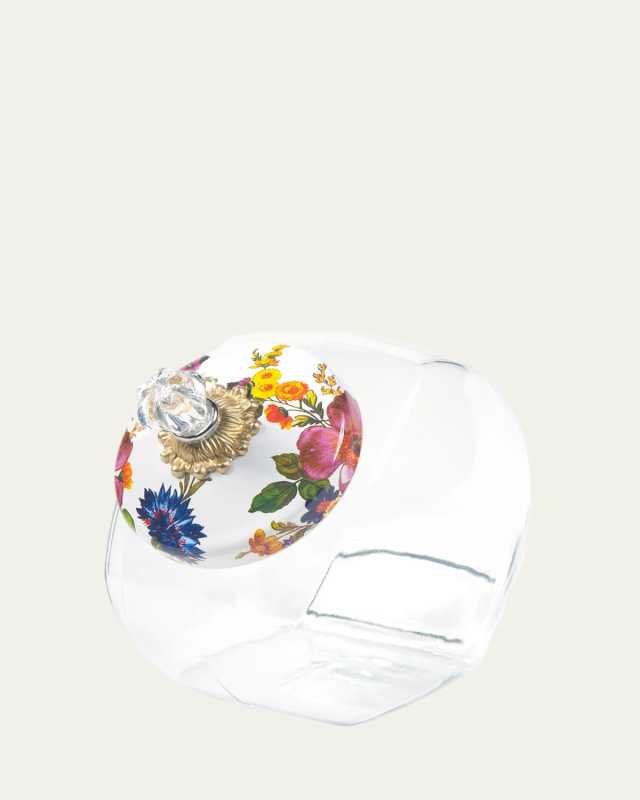 White Flower Market Cookie Jar