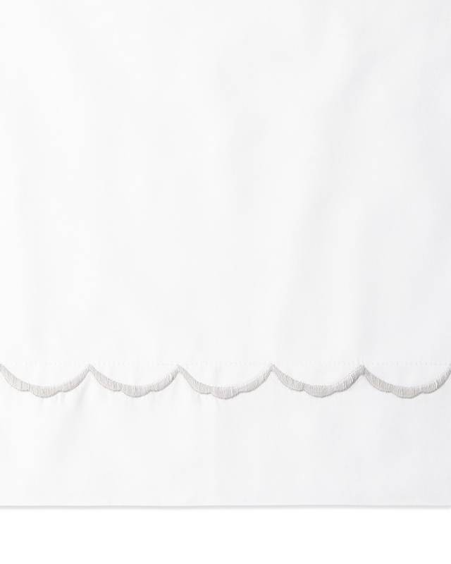 European Scallops Embroidered Sham