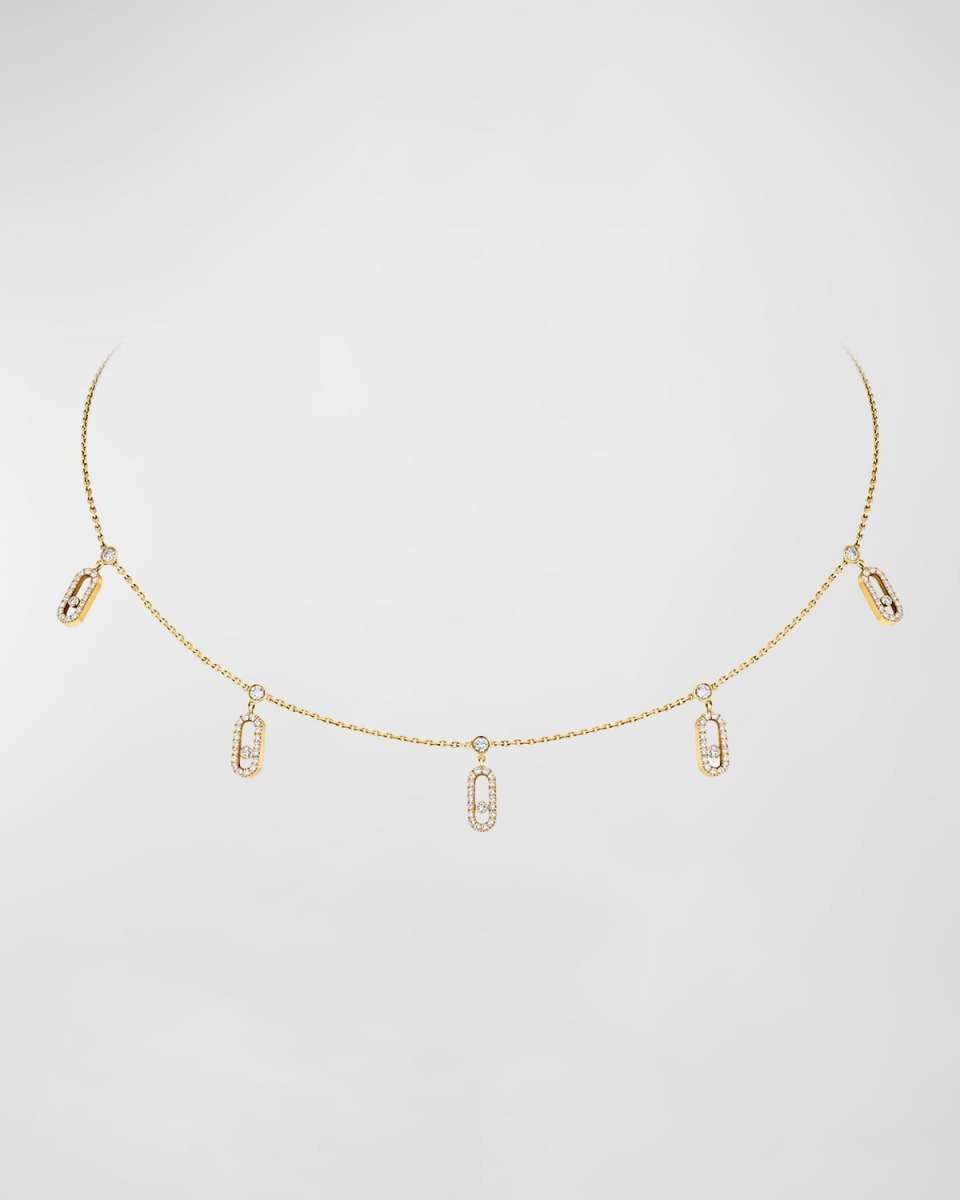 Move Uno Charm Choker Necklace in 18K Yellow Gold