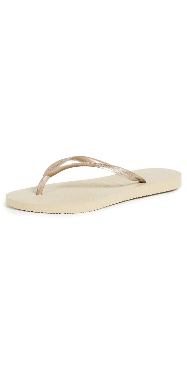 Havaianas Slim Flip Flops Sand Grey/Light Golden