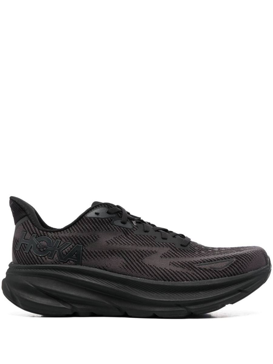 mesh-panel lace-up sneakers