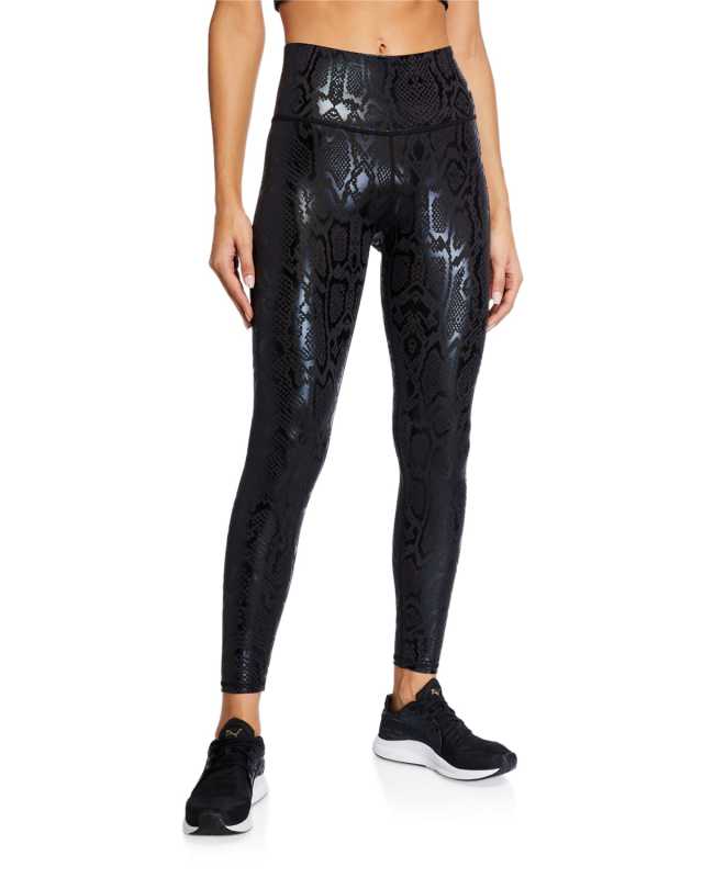 Obsidian Snakeskin Foil UpLift Leggings