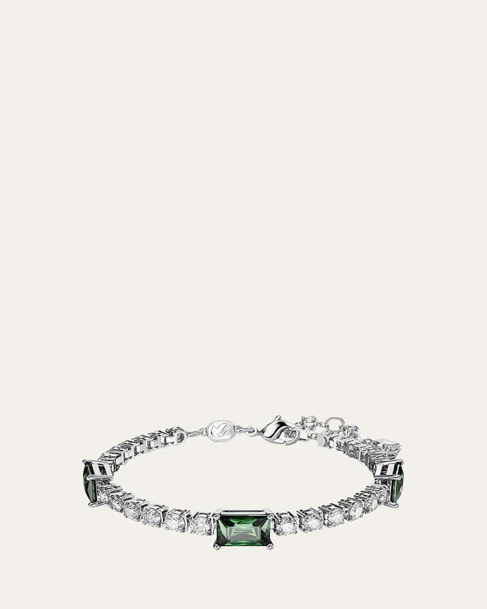 Matrix Rhodium-Plated Crystal Tennis Bracelet