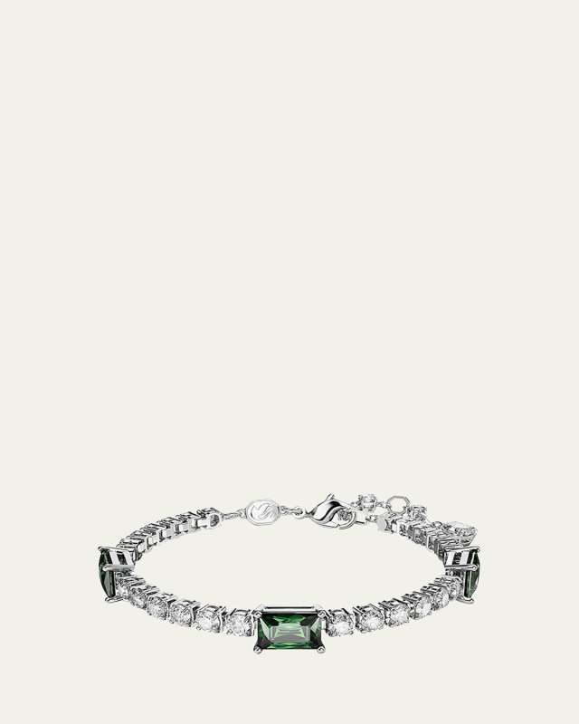 Matrix Rhodium-Plated Crystal Tennis Bracelet