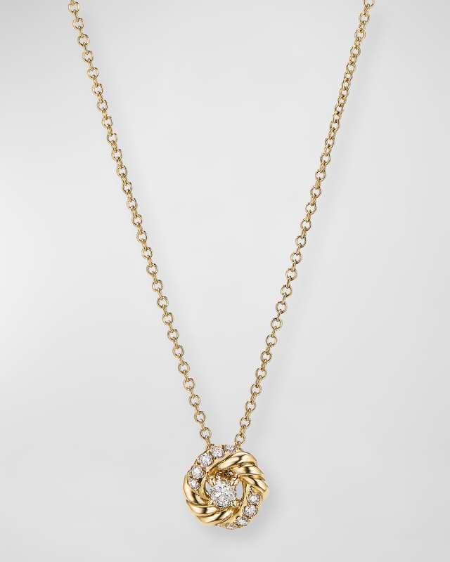 18mm Pave Infinity Pendant Necklace