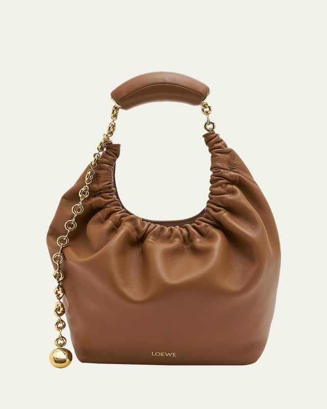 Squeeze Small Shoulder Bag in Napa Leather