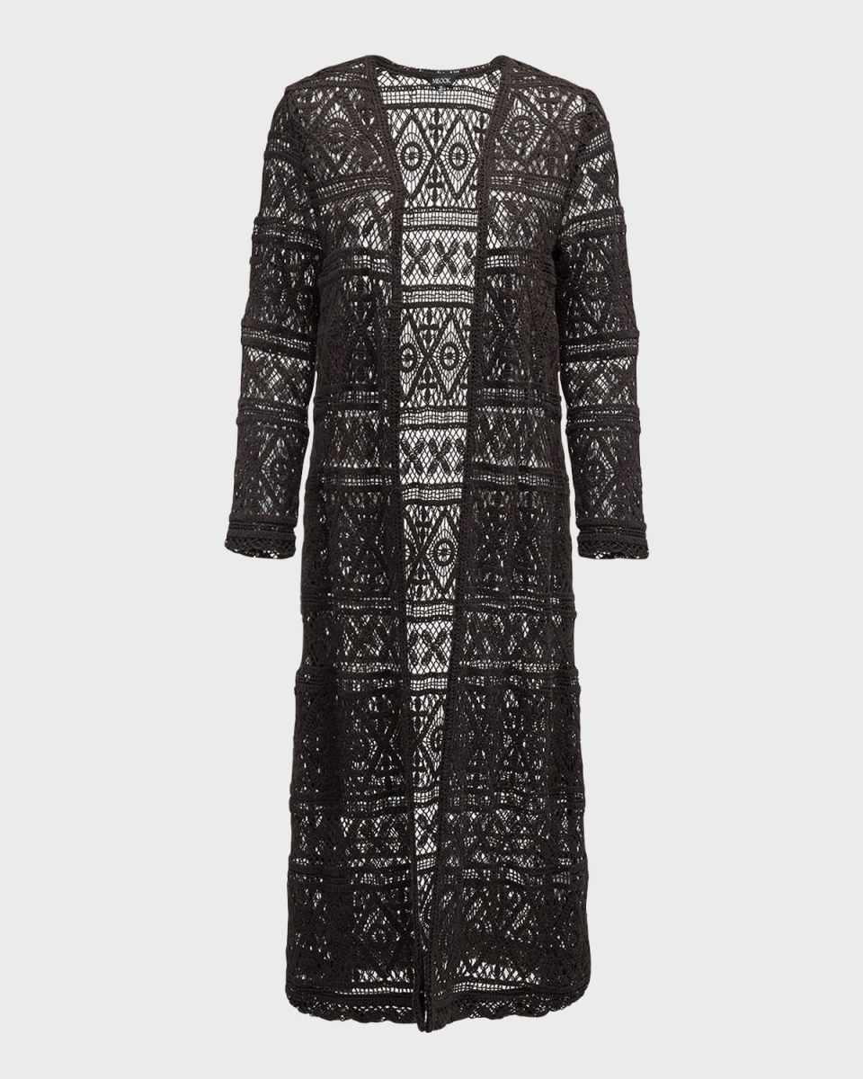 Open-Front Crochet Heritage Duster