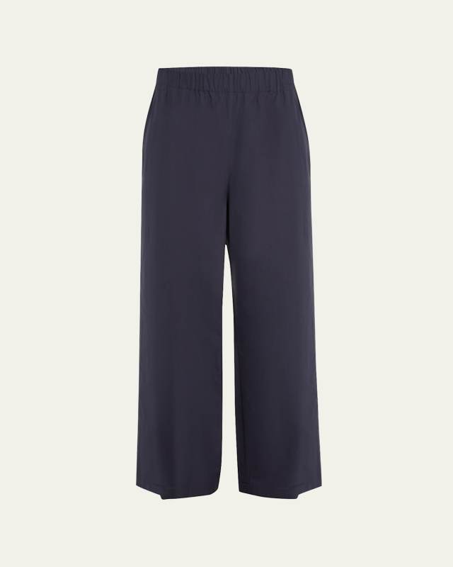 Riverside Wide-Leg Organic Cotton Poplin Pants