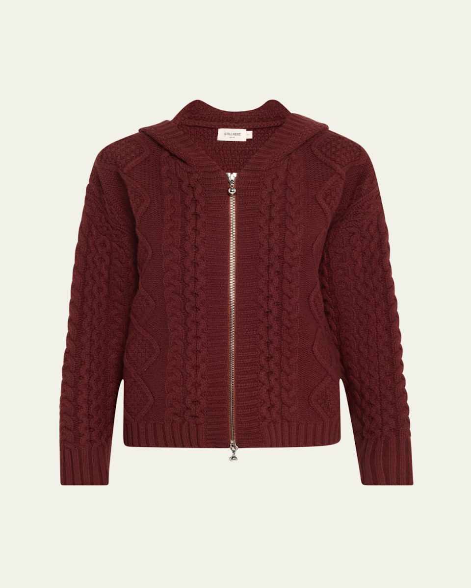 Dakota Zip Cable-Knit Sweater
