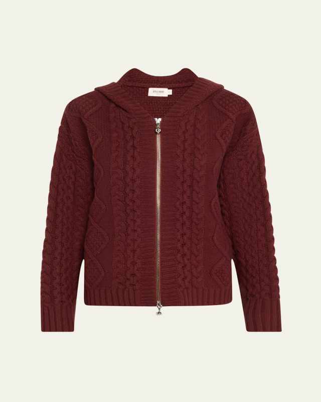 Dakota Zip Cable-Knit Sweater