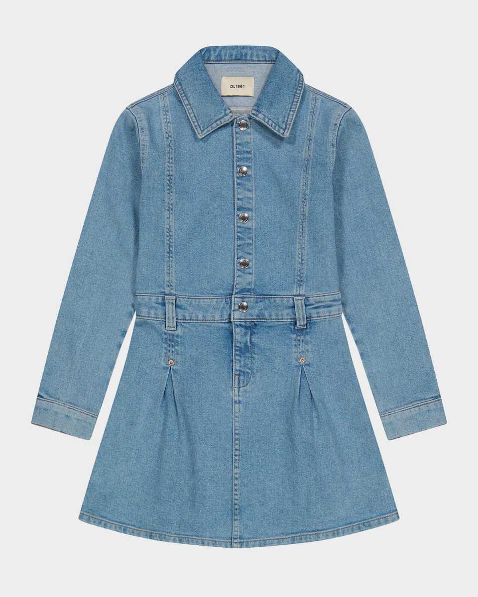 Girl's Manning Denim Dress, Size S-16
