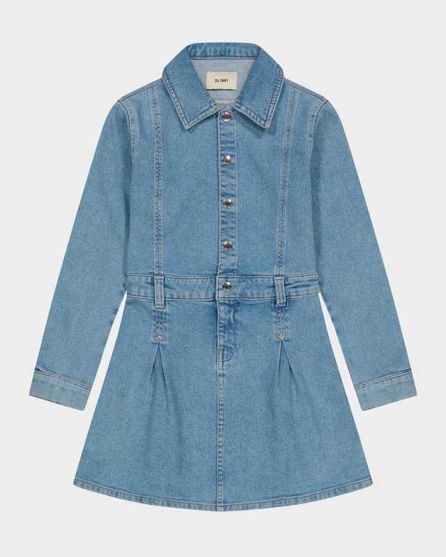 Girl's Manning Denim Dress, Size S-16