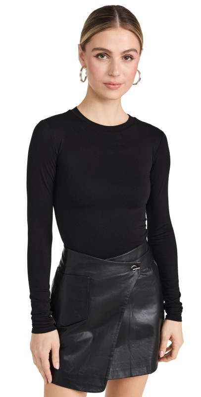 AFRM Carson Thong Bodysuit Noir