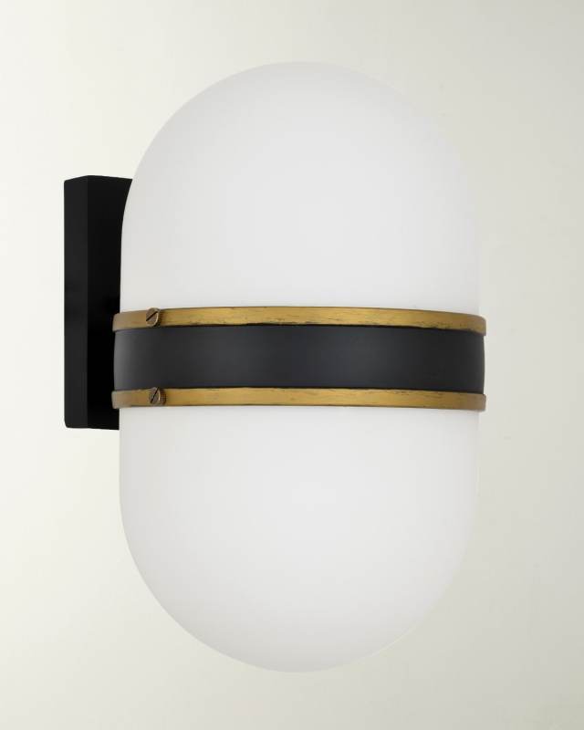 Capsule Matte Black & Textured Outdoor Light