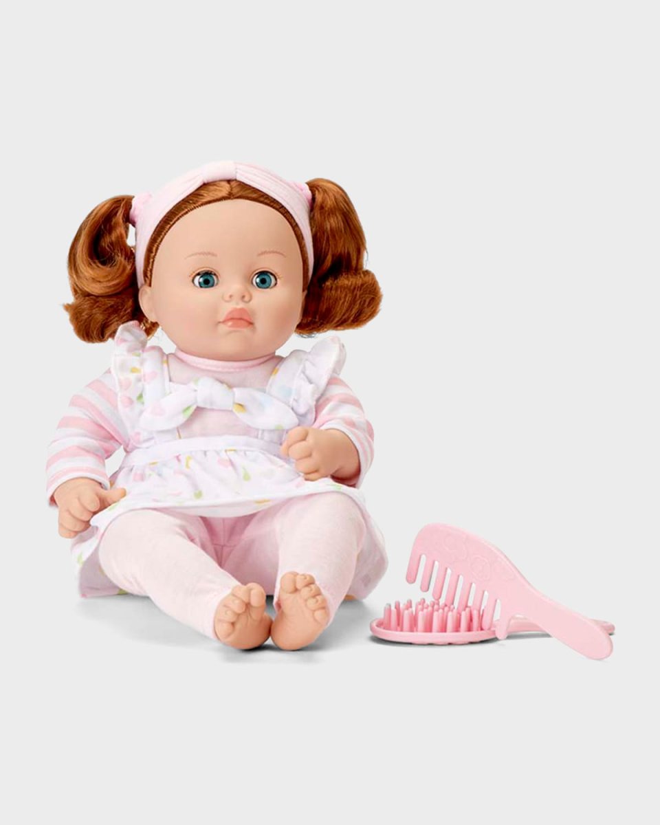 My Little Girl Polka Dot Pinafore Doll, 14"