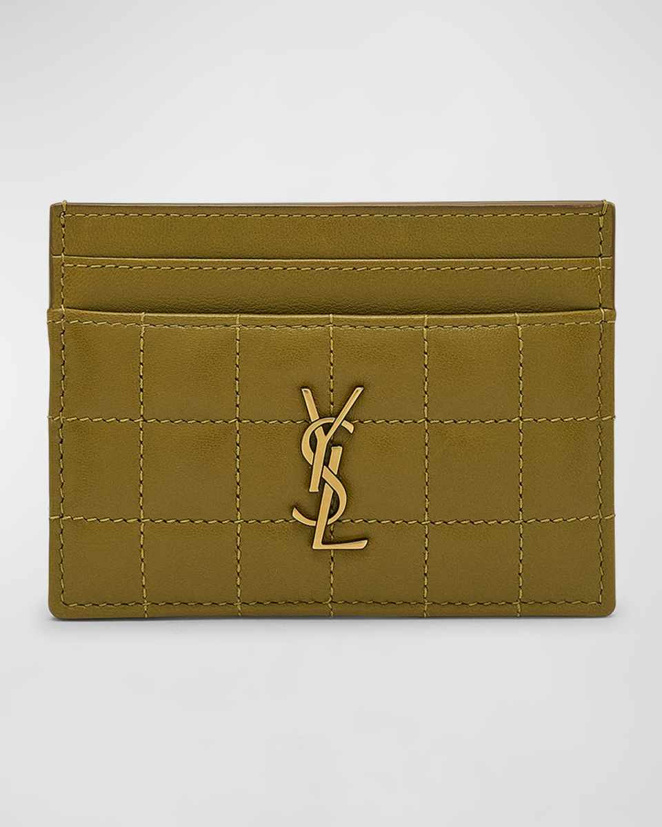 Cassandre YSL Card Case in Quilted Smooth Leather