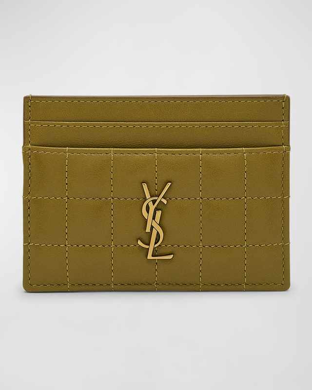 Cassandre YSL Card Case in Quilted Smooth Leather