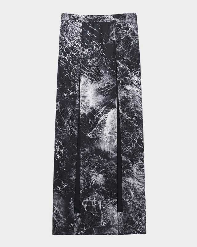 Smashed Screen Double-Slit Skirt