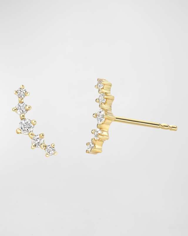 Diamond Cluster Stud Earrings