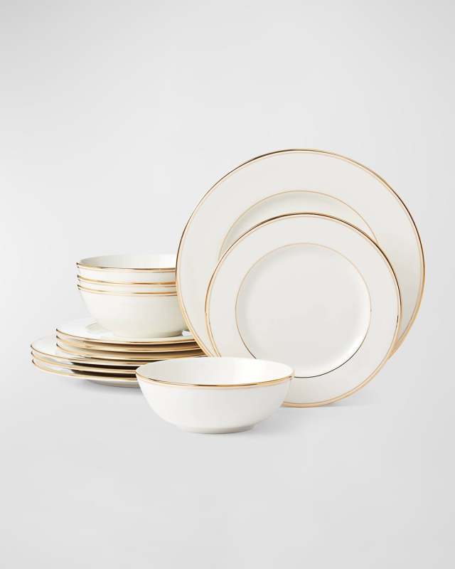 Federal Gold 12-Piece Dinnerware Set, Service for 4