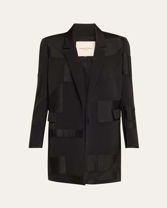 Textured Tie-Waist Blaz