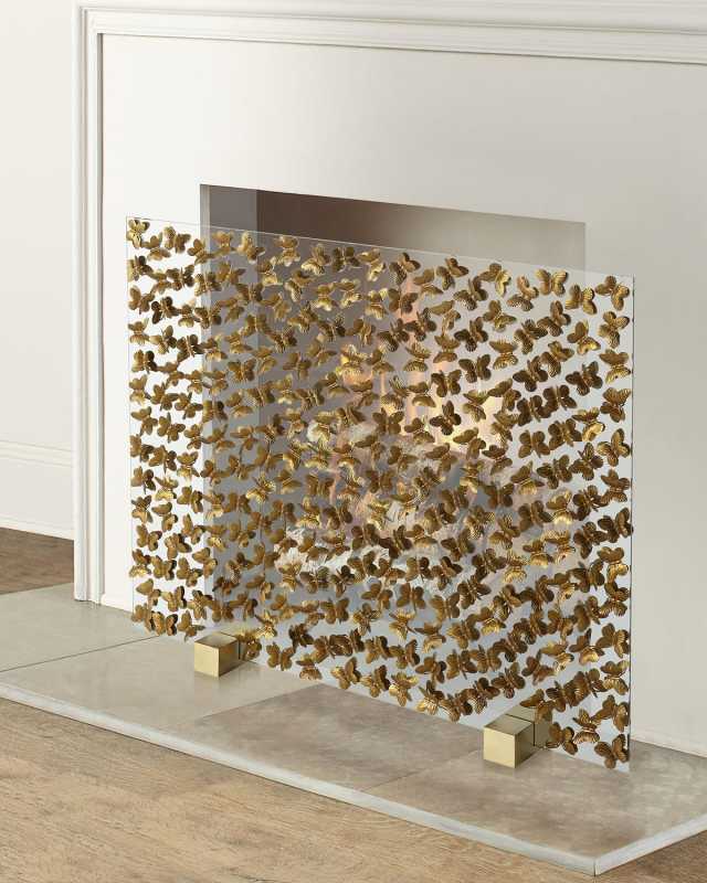 Butterfly Fireplace Screen