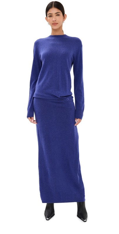 Christopher Esber Fasten Cashmere Dress Sodalite
