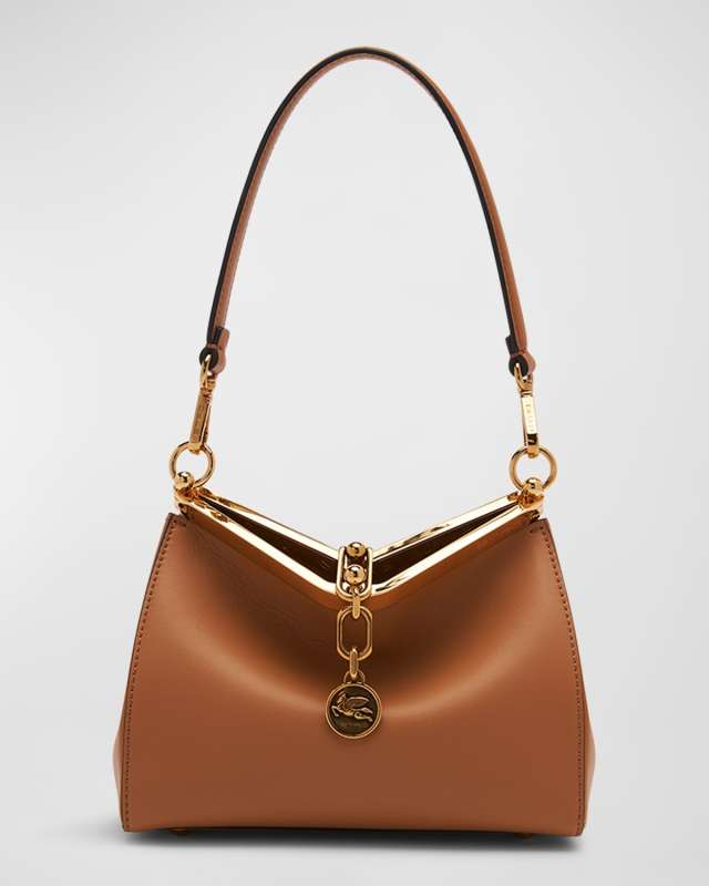 Small Vela Frame Leather Shoulder Bag
